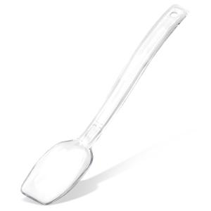 Carlisle FoodService Products Plastic Solid Spoon, 9 Inches, Clear, (Pack of 12)