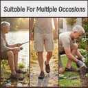 Mens Casual Closed Toe Leather Sandals Outdoor Fisherman Adjustable Sport Summer Shoes, 7.5, Dark Brown