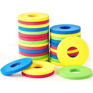 120 Pieces Foam Disc Shooter Flying Foam Disc Toy for Remote Control Robot Toy, Red, Blue, Yellow, Green