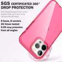 ArtsEvo Shockproof Clear Design for iPhone 13 Pro Case, Certified 6.6ft Drop Protection, Raised Edges Protect Camera and Screen, Hotpink