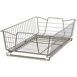 ClosetMaid 11 in. Pull Out Cabinet Organizer, Heavy Duty, Slide Out Pantry Shelves Drawers for Kitchen, Bathroom, Nickel