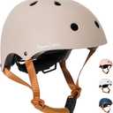 MomnLittle Kids Bike Helmet with Quick Pinch-Free Magnetic Buckle CPSC Certified Bike Helmet for Toddler Boys and Girls (X-Small: 18.8"-20.08" / 48-53cm, Warm Grey)