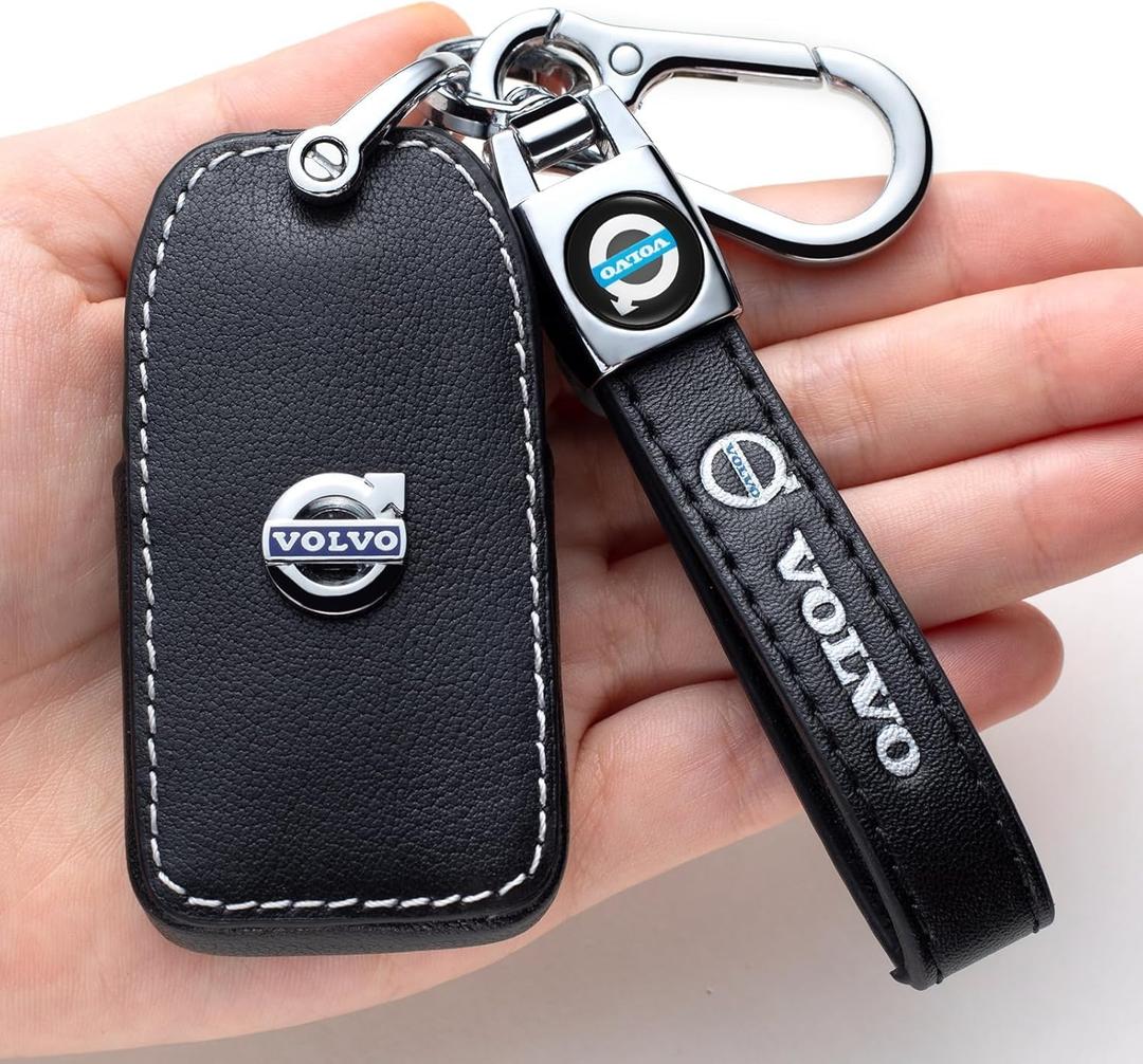 Car Key Fob Case,for Caps Compatible with Volvo S60 S80 V60 V70 XC60 XC70 Series Key Fob Case Cover Accessories Key Fob Shell Key Fob Covers for Car Keychains,(6 Button) Black