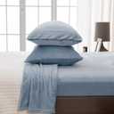 Great Bay Home 4-Piece Velvet Plush Micro Fleece Queen Size Sheet Set - Deluxe Microplush Non-Pilling Bed Sheets- Lavish Sherpa Winter Bedding Set (Dark Grey)