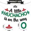 4 x A Little Muchacho is on the Way Banner - Boy Fiesta Baby Shower Decor, Muchachito Baby, Mexican Fiesta Boys Cactus Taco Cinco De Mayo Baby Shower Decorations Black Green