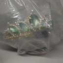 Princess Tiana Set Crown and Necklace Princess Tiana Birthday Outfit Halloween Party Fancy Green Crystal Tiara