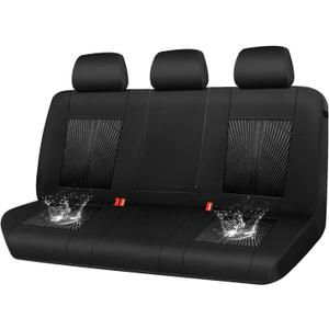 CAR PASS 3D Neoprene Back Seat Cover, Waterproof Rear Seat Covers Universal Fit for Cars Sedans Trucks Vans and SUVs, Black CAR PASS 3D Neoprene Back Seat Cover, Waterproof Rear Seat Covers Universal Fit for Cars Sedans Trucks Vans and SUVs, Black