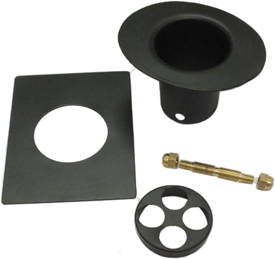 Monarch Aluminum 3-Piece Rain Chain Installation Kit Black Power Coated (Black Powder Coated)