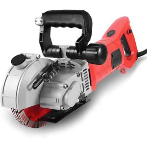 Wall Grooving Machine, Channels Cutter, Concrete Cutting Machine for Cutting Slotting Marble Concrete Grooves 110V(Red)