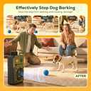 Queenmew Anti Barking Device for Dogs, 3 Modes Ultrasonic Dog Bark Deterrent Devices Long Range 50ft, Type-C Rechargeable Bark Box Barking Control Devices, No More Barking Indoor/Outdoor Training