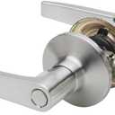 Copper Creek DL1231SS Daley Push Button Privacy Door Lever, Satin Stainless