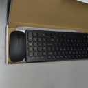 Wireless Keyboard and Mouse Combo, Compact Quiet Wireless Keyboard and Mouse Set 2.4G Ultra-Thin Sleek Design for Windows, Computer, Desktop, PC, Notebook, Laptop (Black01)