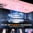 SPIDERCASE for iPhone 15 Pro Case, Magnetic Translucent Matte Case with 2PCS Tempered Glass Screen Protector Slim Phone Case for iPhone 15 Pro 6.1'', Pink