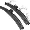 METO T6 Silicone Windshield Wiper Blades, 22 and 22 inches (set of 2) (22"+22" (Pair for Front Windshield))