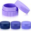 Maxcheck 4 Pcs Travel Containers for Toiletries 0.68 Oz/20 ml Small Silicone Cream Jar with Lid Mini Leakproof Lotion Jar Refillable Travel Cosmetic Container for Face Body Skin Cream (Blue Color)