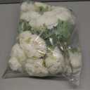 12 Bundles Peonies Artificial Flowers Artificial Peonies Silk Flowers Fake Peonies Artificial Flowers Wedding Home Table Decoration Realistic Peonies Bouquet for Centerpiece Table (White) (Set of 12 12-inch Peony Bouquets)