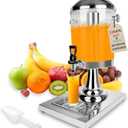 Beverage Dispenser With Stand, Drink Dispenser for Party, Stainless Steel Water Jar Dispenser with Ice Container, Spigot, Drink Jar Jug For Home Parties