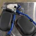 Drive Medical Blue Streak Lightweight Foldable Wheelchair - Enhanced Mobility Support - Durable Construction - Padded Comfort - Swing-Away Leg Rests - Desk Arms - Blue/Black - 20 Inch Seat