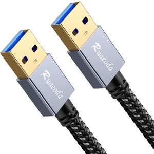 USB to USB Cable 3 ft, USB 3.0 Male to Male Type A to A Double Sided USBCord for Data Transfer,Hard Drive,Laptop,DVD,TV,USB Hub and More (3.3Ft)