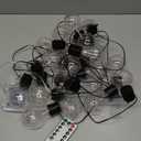 14ft Battery Operated 20 Hanging Bulb 100 LED String Lights, Vintage Commercial Battery Outdoor Lights for Indoor Outdoor Decorations Home, Bedroom, Patio, Balcony, Christmas Party (8 Modes)