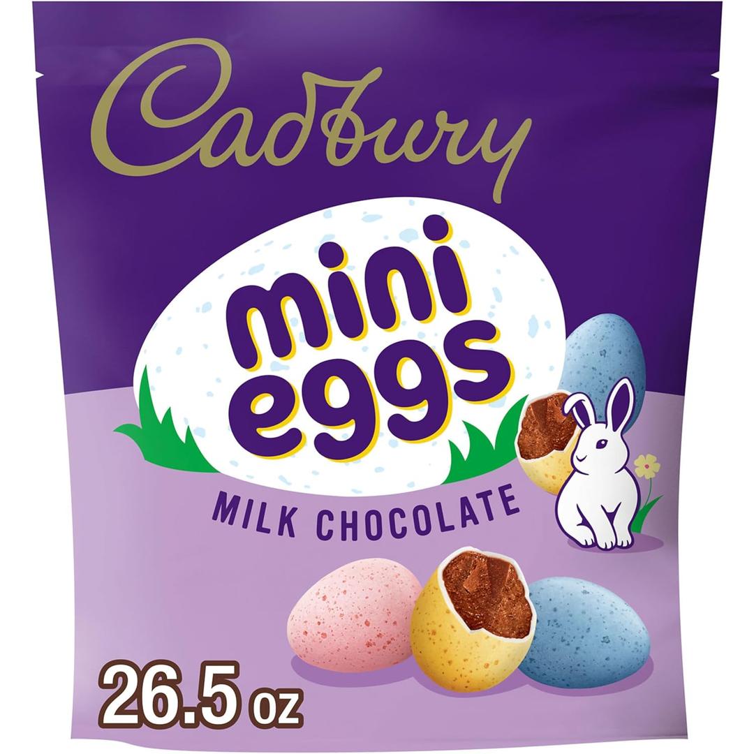 CADBURY MINI EGGS Milk Chocolate, Easter Candy Bag, 26.5 oz (EXP 03/01/27)