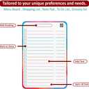 4 PCS Magnetic Dry Erase Shopping List for Fridge with 6 Fine Point Dry Erase Markers | 6x9 Grocery List Magnet Pad  Magnetic Shopping List Pad - Dry Erase Fridge Notepad with Magnet