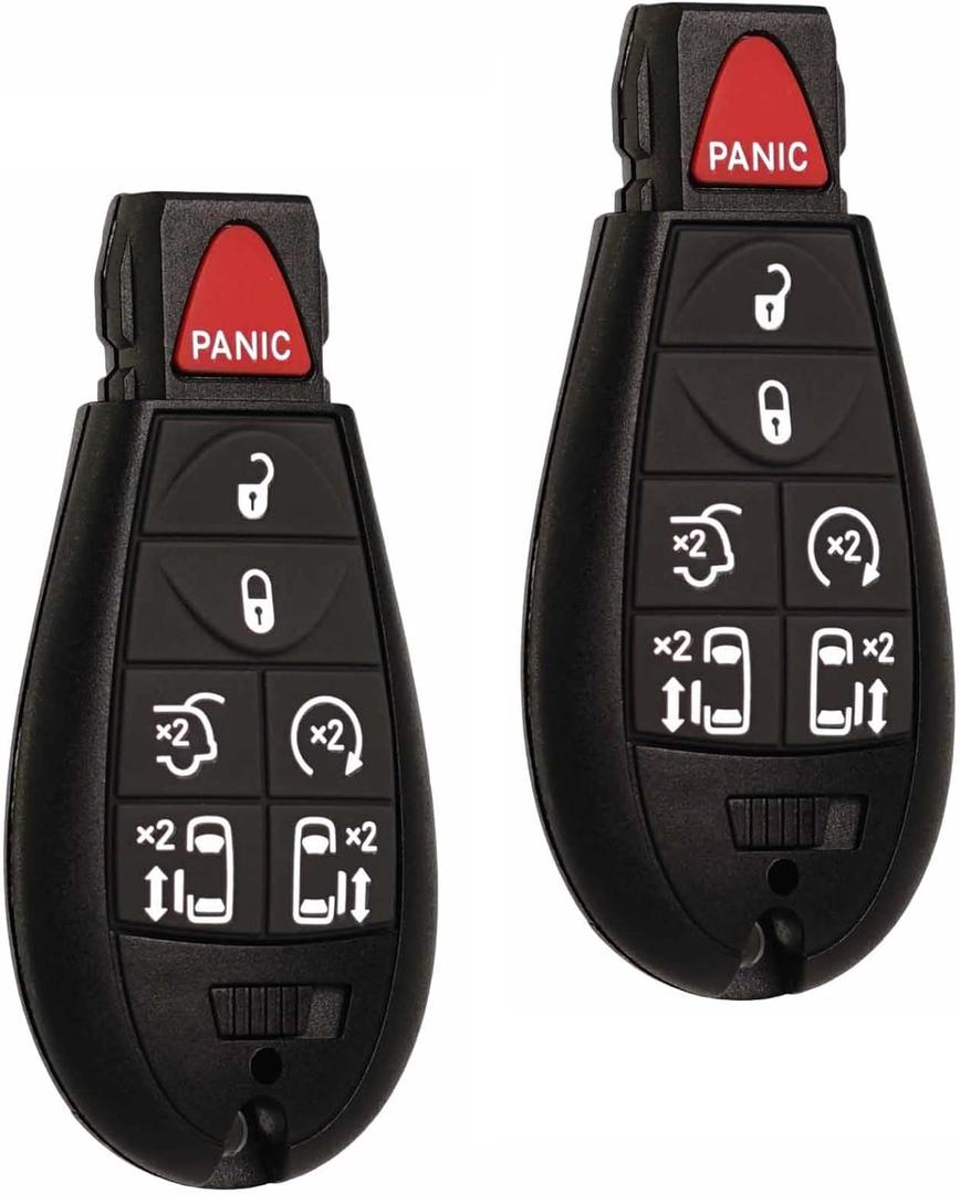 Keyless Entry Remote Control Key Fob FOBIK Replacement Fits for Dodge Grand Caravan 2008-2020 Chrysler Town Country Volkswagen Routan IYZ-C01C M3N5WY783X