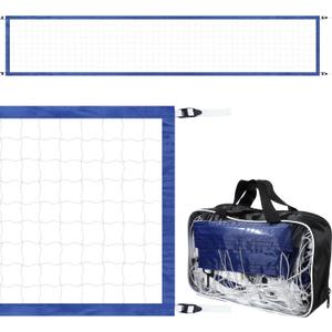 ShinyRelief Pool Volleyball Net Replacement Adjustable Length 15-25 ft Portable Volleyball Net for Outdoor Backyard Swimming Pool Beach (Blue)