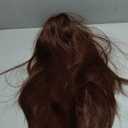 Chocolate Brown Wig with Bangs for Women Heat Resistant Synthetic Wig for Daily Party Use, 24 Inch