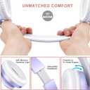 ZIHNIC Bluetooth Headphones Over-Ear, Foldable Wireless and Wired Stereo Headset Micro SD/TF, FM for Cell Phone,PC,Soft Earmuffs &Light Weight for Prolonged Wearing (Purple)