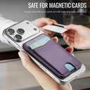 for Magsafe Wallet Magnetic Card Holder RFID Blocking, Strong Magnet Slim Wallet Stick on Phones and Cases for iPhone 17/16/15/14/13/12/ Pro/Max/Plus, Purple