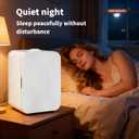 Mini Fridge for Bedroom - 8 Liter/8 Can Portable Refrigerator for Car, Office, Dorm - Quiet Cooler & Warmer for Food, Drinks, Makeup & Skincare - AC/DC Power Supply