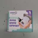 Child Safety Door Knob Cover (4 Pack) Hard-to-Remove Dual-Lock Door Handle Covers for Kids - Reusable Baby Proof Door Knob Locks - Installs Easily, No Tools Needed (White)