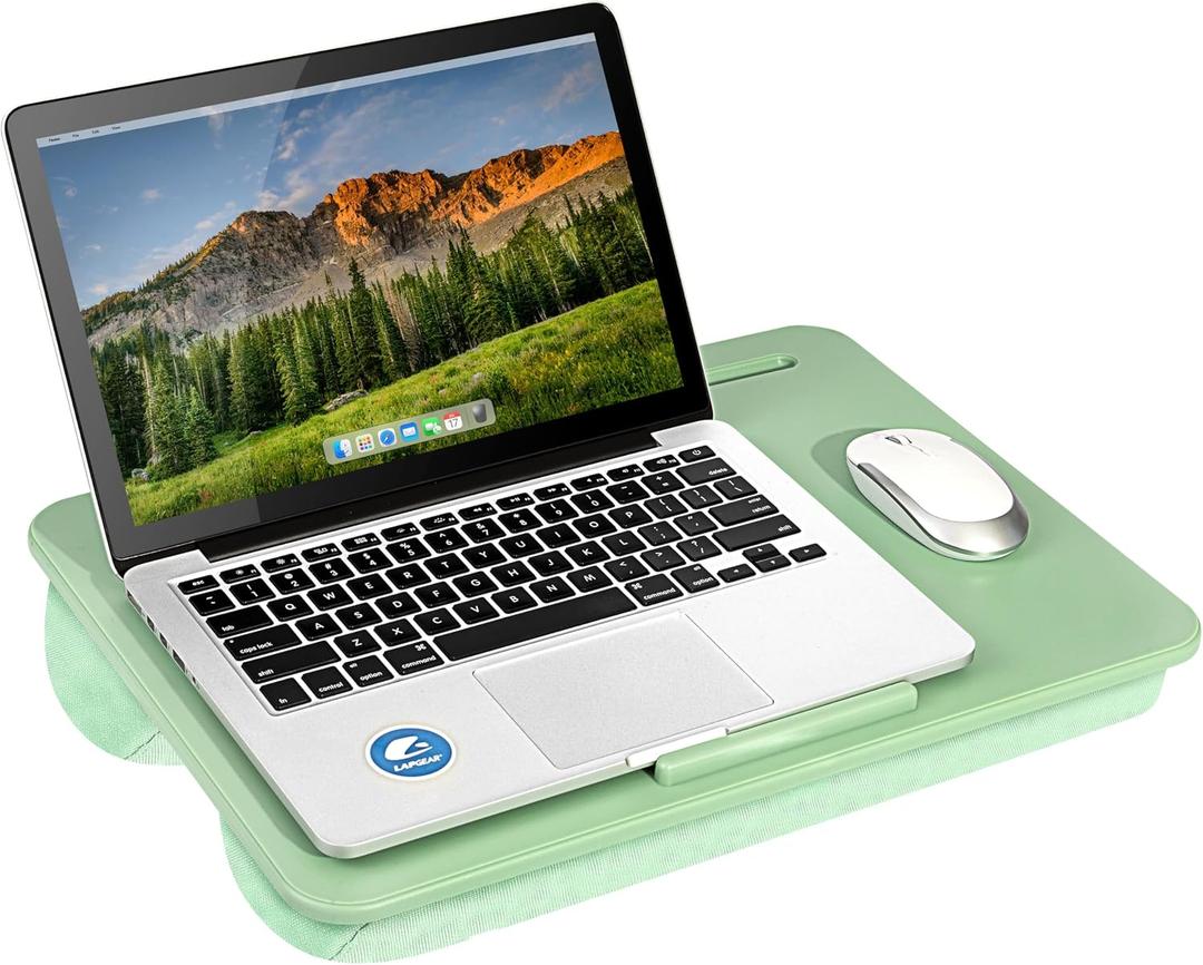 LAPGEAR Original Lap Desk Fits Up to 17 Laptops Sage Green Style No. 45151