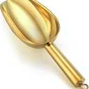 P&P CHEF Small Ice Scoop, 6OZ Stainless Steel Candy Food Flour Scoop, Utility for Kitchen Garden Bar Wedding Bath, Heavy Duty & Non Toxic & Easy Clean, (Gold, 1Pc)