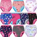 BIG ELEPHANT Toddler Training Pants, Soft Cotton Absorbent Training Underwear for Baby Boys & Girls (3T, Red Rainbow 10 Pack)