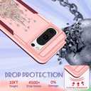for Google Pixel 8 Pro Case Women - Cute Girls Cover Girly Kawaii Aesthetic Unique Design Flowers Castle Heavy Duty Protective Shockproof Military Grade Teen for Google Pixel 8 Pro Phone Cases
