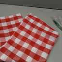 LOSIVISHE Red and White Gingham Tablecloth, Waterproof Outdoor Picnic Table Cover for Summer BBQ, Farmhouse Kitchen, Patio Dining, Reusable Machine Washable Checkered Table Cloth, 60" Round