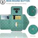 Compatible with LG K51/Reflect LTE/Q51 Wallet Case with Crossbody Shoulder Strap Stand Credit Card Holder Lanyard Slot Phone Cover for LGK51 K 51 51K L555DL 2020 LGK51Phone LG51Cases Green