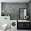 BOMENG Gray Marble Contact Paper Peel Stick Glossy Thick Marble Wallpaper for Countertop 31.5x158 inch Waterproof Oil Proof Self Adhesive Furniture Stickers Kitchen Counter Bathroom Wall Vinyl Decor