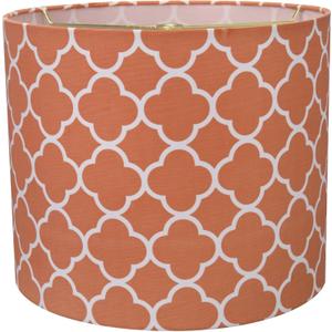 Aspen Creative 31096A Transitional Drum (Cylinder) Shaped Spider Construction Lamp Shade in Orange, 12" wide (12" x 12" x 10")