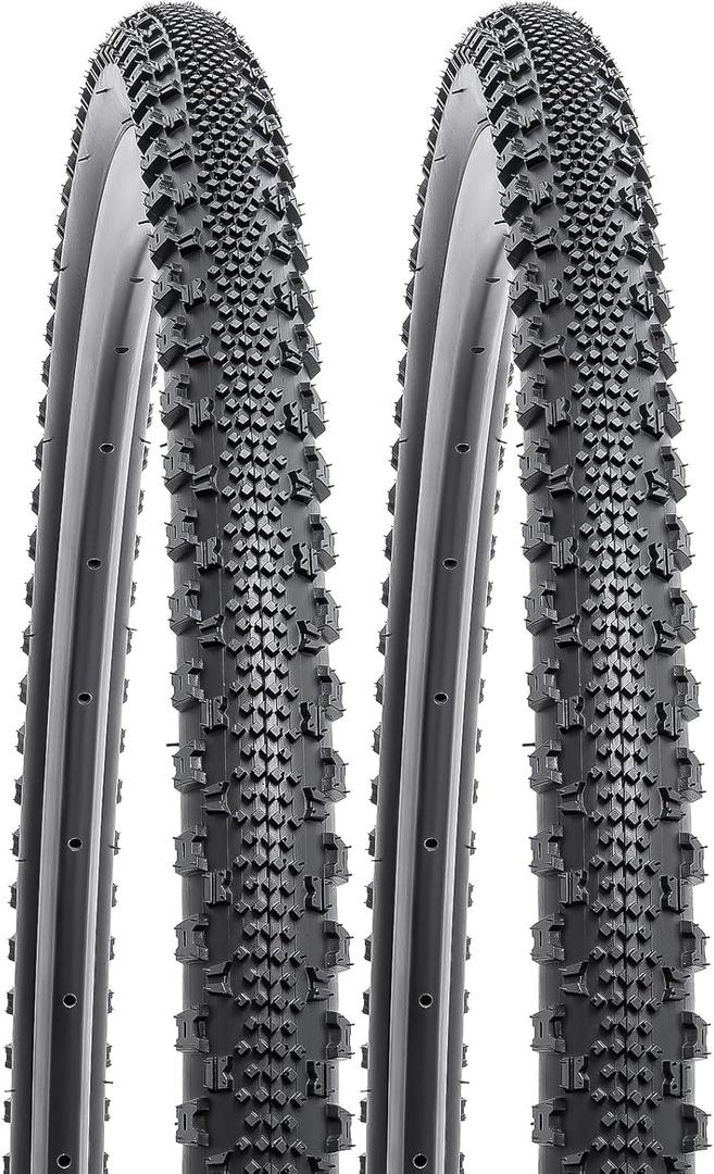 YUNSCM 2-PCS 700C Bike Tires 700x40C/45C/48C (42/47/50-622) Compatible with Gravel Bike Tires 700x38C 700x40C 700x42C 700x45C 700x46C 700x48C 700x50C Bicycle Tires