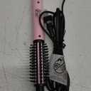 FARERY Mini Thermal Brush 3 Temperature Adjustable, 3/4 Inch Travel Curling Iron for Short Hair, Heated Round Brush for Touch ups and Small Curls, Travel Size Curling Wand, Dual Voltage, Pink