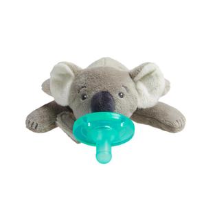 Philips Avent Soothie Snuggle Pacifier Holder with Detachable Pacifier, Koala, 0m+, SCF347/06 (1 Count (Pack of 1))