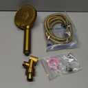 SR SUN RISE Filtered Shower Head with Handheld High Pressure 9 Spray Mode Showerhead Detachable Shower Head Water Softener Filters Beads for Hard Water Remove Chlorine 1 Filter Brushed Gold