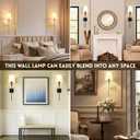 Rechargeable Battery Operated Wall Sconces Set of 2 - Wireless Wall Lights for Bedroom with Remote and 5000mAh Dimmable Bulbs Timmer Design 12 Colors Wireless Wall Lamps for Bedroom Living Room (Gold)