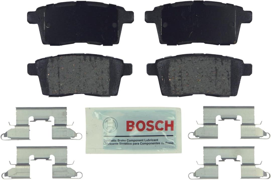 BOSCH BE1259H Blue Ceramic Disc Brake Pad Set With Hardware - Compatible With Select Ford Edge; Lincoln MKX; Mazda CX-7, CX-9; REAR