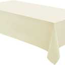 VidaFete 1 Pack Tablecloth 90 * 132inch Rectangle Table Cloth Polyester, Stain Wrinkle Resistant Polyester Dining Table Cover for Kitchen Dinning Party Wedding Tabletop Buffet Decoration(Ivory)
