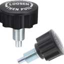 2 Pack Exercise Bike Pull Pin Spring Knob Replacement Universal M16 Pop Screw Height Adjust Locking Grip for Statioanry Cycling Bicyle Fitness Equipment Machines Weight Bench Bikes