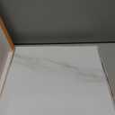 Wallercity 18PCS Glossy Marble White Peel and Stick Floor Tile Self Adhesive Bathroom Waterproof Stick on Floor Tile 12x12 Inch Sticky Tiles for Bedroom Living Room Kitchen Linoleum Flooring Sheets